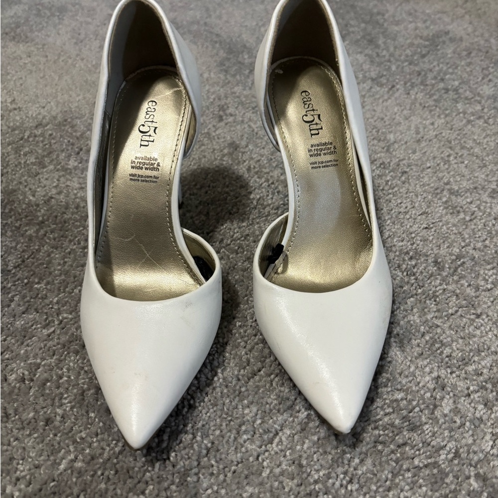 East 5th Women's Elegant White Heels